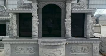 揭阳 芝麻灰高档墓碑，土墓，可定制