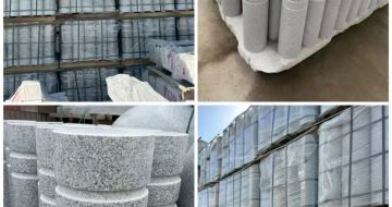 揭阳 芝麻白花岗岩挡车柱、隔离柱多少钱