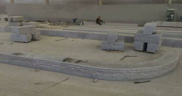 揭阳 芝麻白整石坐凳（光面+自然面）