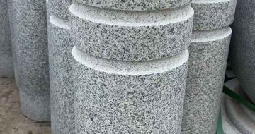 揭阳 芝麻白花岗岩挡车柱、隔离柱多少钱