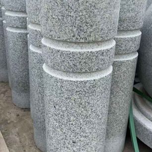 揭阳 芝麻白花岗岩挡车柱、隔离柱多少钱