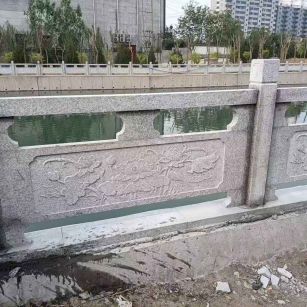 揭阳 芙蓉白大花桥梁、河道，石材栏杆、围栏、护栏