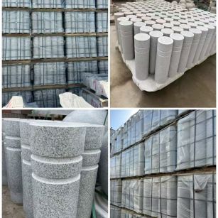 揭阳 芝麻白花岗岩挡车柱、隔离柱多少钱