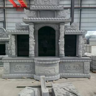 揭阳 芝麻灰高档墓碑，土墓，可定制