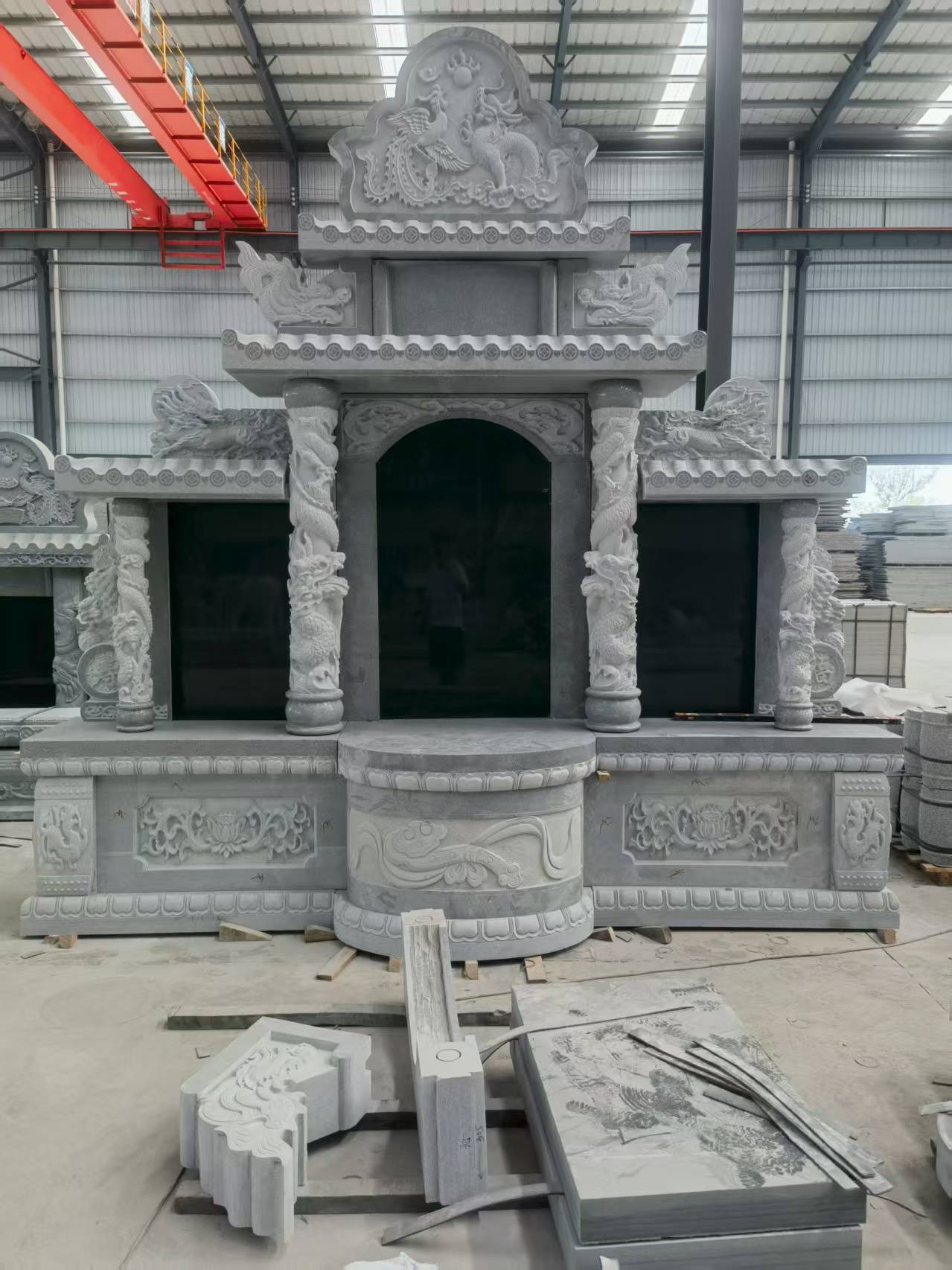 揭阳 芝麻灰高档墓碑，土墓，可定制