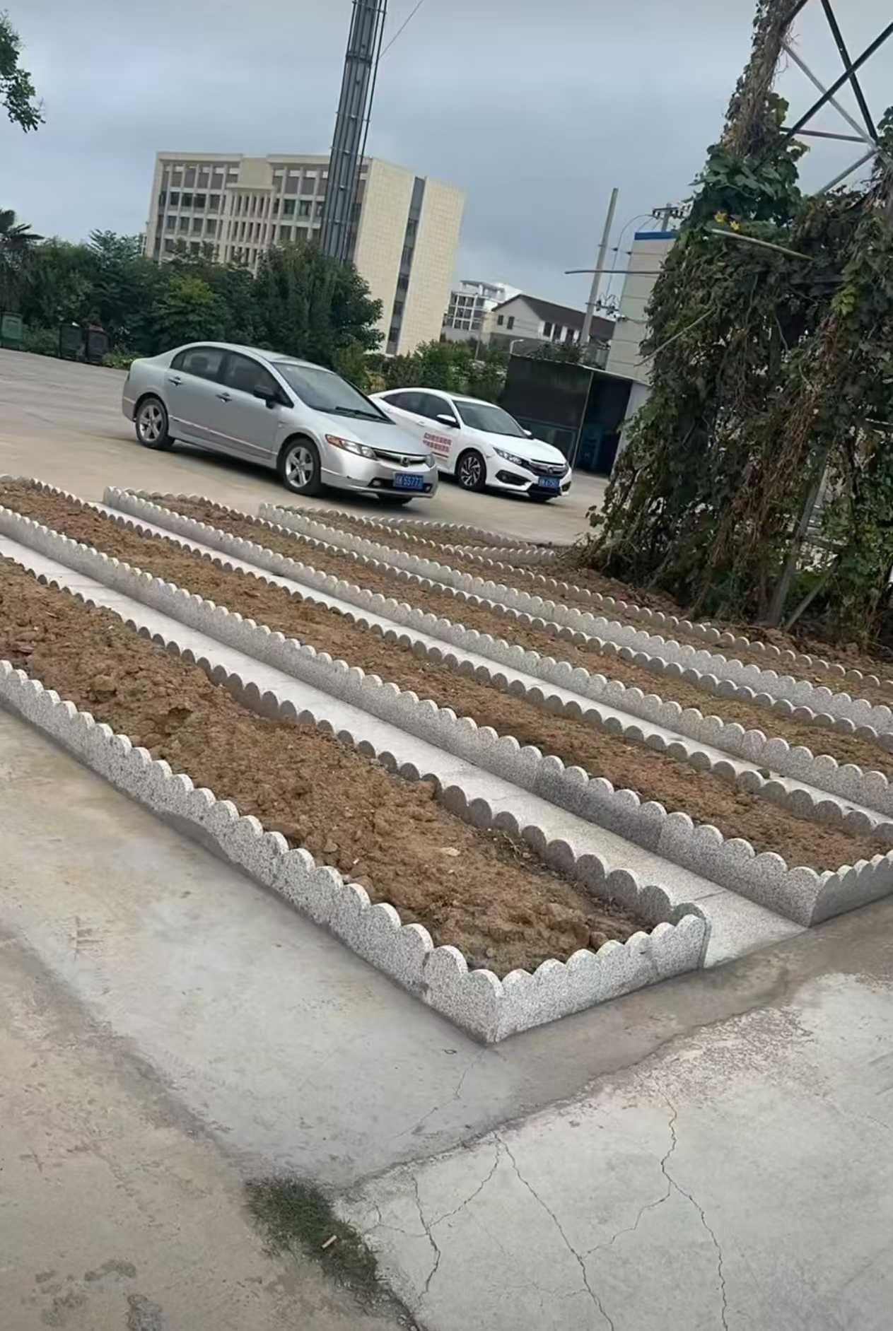 揭阳 花边石、花围石、花园石安装效果