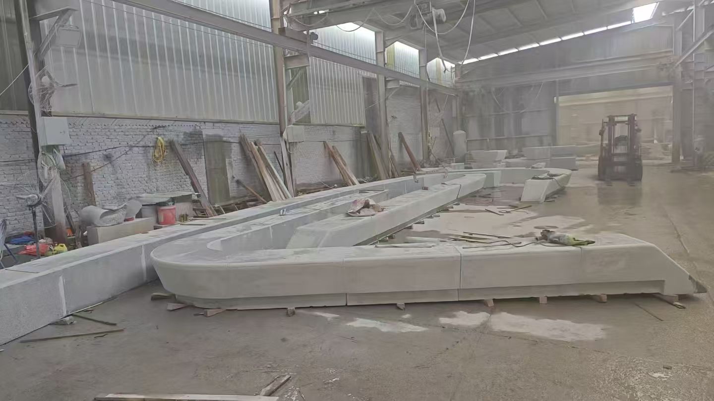 揭阳 花岗岩整石坐凳拼装