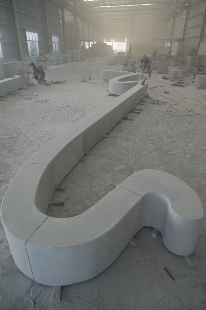 揭阳 花岗岩整石坐凳拼装